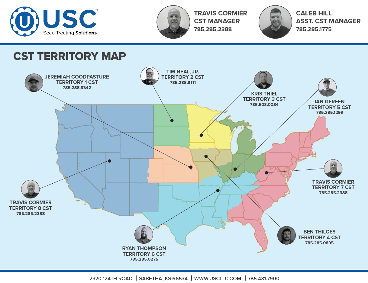 USC, LLC CST Territory map updated February 2025